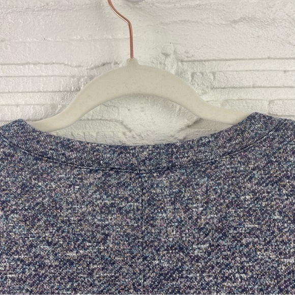 Lane Bryant Knit Tunic Relaxed Fit Hi-Lo Hem Heather Blue W/Metallic Size 22/24 - Picture 10 of 14